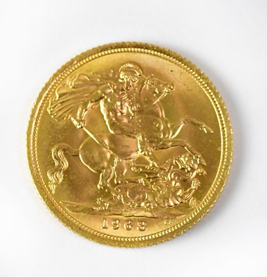 Lot 956 - An Elizabeth II full sovereign, 1968.