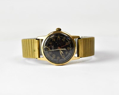 Lot 1131 - CROTON WATCH CO INC; a 10ct yellow gold cased...