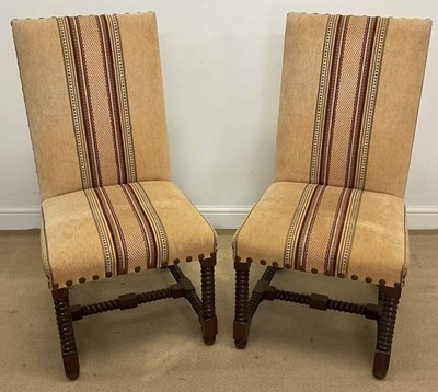 Lot 795 - A pair of mahogany upholstered chairs with...