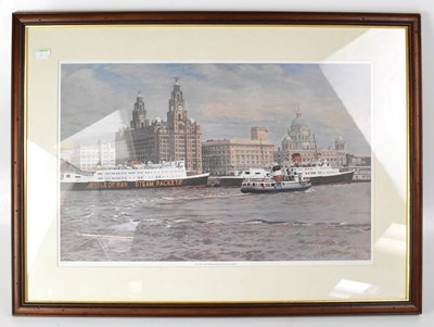 Lot 325 - FRANK GREEN; a print titled 'The Isle of Man...