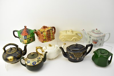 Lot 192 - Nine decorative vintage and antique teapots...