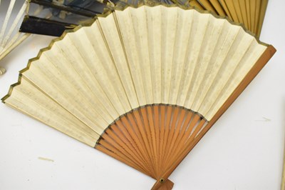Lot 615 - Twelve vintage and antique fans of various...