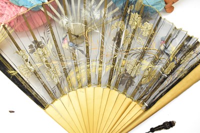 Lot 615 - Twelve vintage and antique fans of various...