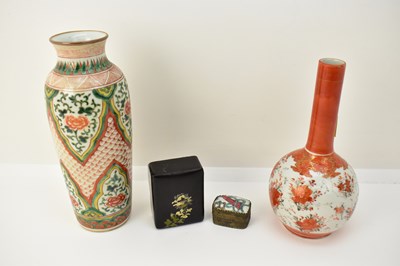 Lot 219 - Oriental porcelain to include a Chinese ovoid...