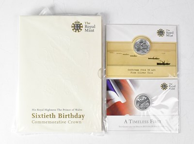 Lot 992 - THE ROYAL MINT; three packaged coins...