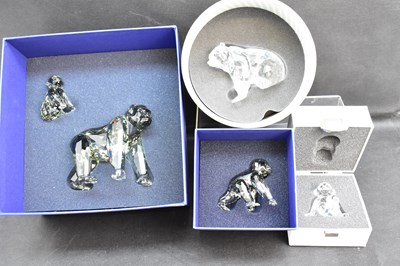 Lot 246 - SWAROVSKI; four crystal animals comprising...