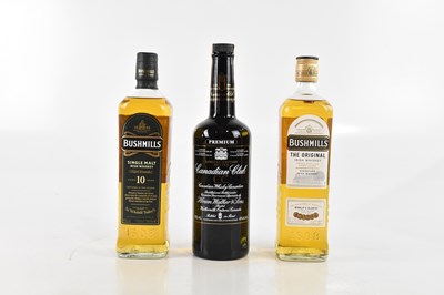 Lot 869 - WHISKEY; two bottles of Bushmills single malt...