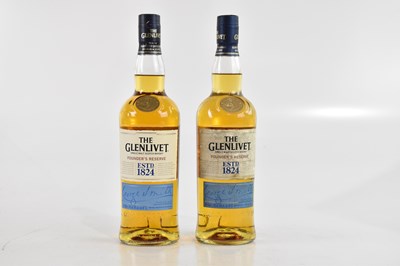 Lot 870 - WHISKY; two bottles of Glenlivet Founder’s...