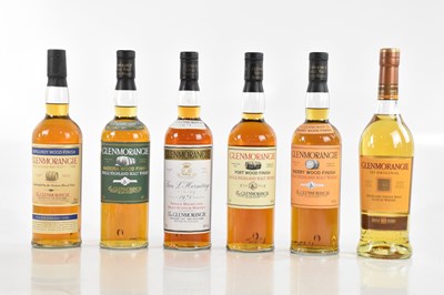 Lot 871 - WHISKY; six bottles of Glenmorangie comprising,...