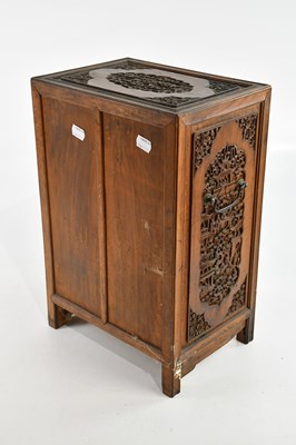 Lot 1359 - A Chinese Canton carved hardwood jewellery...