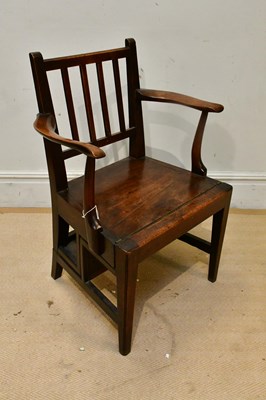 Lot 286 - A Georgian mahogany library chair/folding...