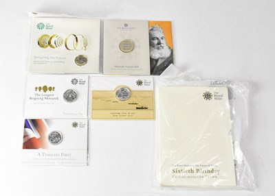 Lot 1004 - THE ROYAL MINT; six packaged coins comprising '...