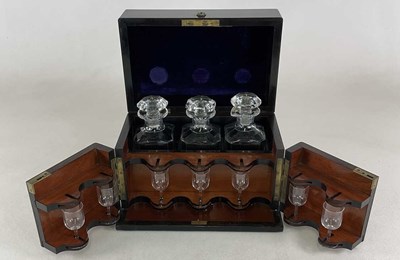 Lot 3 - A Victorian coromandel decanter box, the...