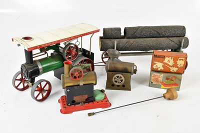 Lot 1018 - MAMOD; a steam tractor TE1A, trailer and...