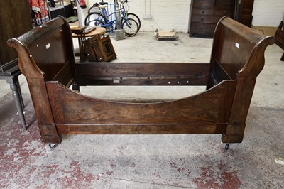 Lot 2832 - A 19th century French day bed, height 117cm,...