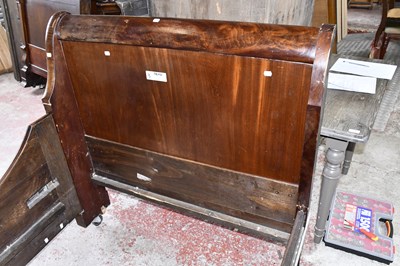 Lot 2832 - A 19th century French day bed, height 117cm,...