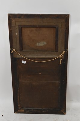 Lot 1710 - A maple framed mirror, with oil on canvas...