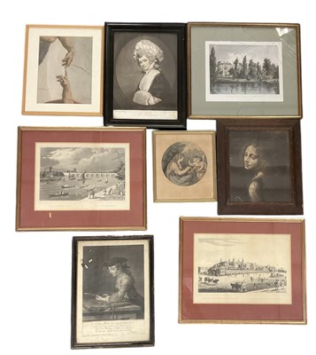 Lot 242 - Eight 19th century and later prints and...