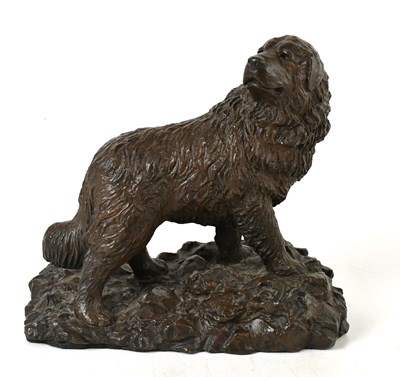 Lot 708 - A bronzed resin figure of a Pyrenean Mountain...