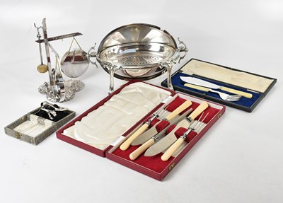 Lot 745 - A small collection of silver plated items...