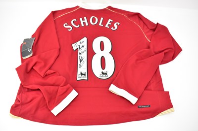 Lot 773 - A signed Manchester United replica shirt, with...