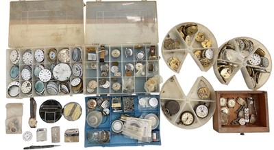 Lot 1034 - A large quantity of pocket and wristwatch...