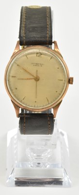 Lot 1017 - UNIVERSAL GENEVE; a gentleman's 14ct yellow...