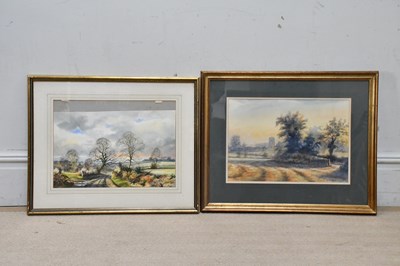 Lot 817 - CLIVE PRYKE; two watercolours, both of rural...