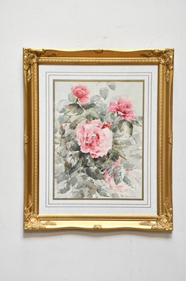 Lot 818 - EDITH BUXTON (1908-1996); watercolour, roses,...