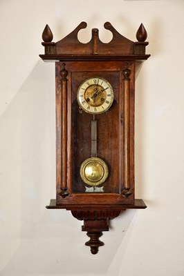 Lot 1267 - A 20th century mahogany cased wall clock, with...