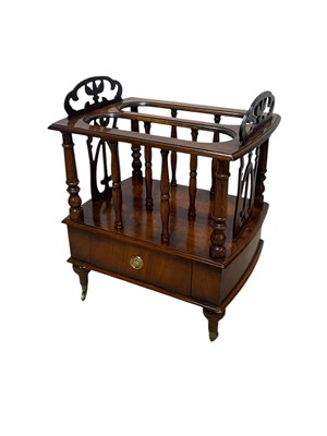 Lot 291 - A Victorian style walnut two division...