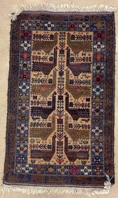 Lot 691 - A Bokkara rug, the central rectangular panel...