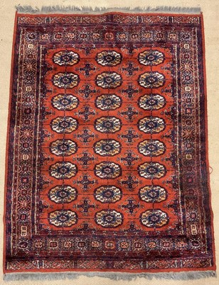 Lot 689 - A Tekke Bokhara rug, the central rectangular...