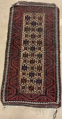 Lot 696 - A Bokhara rug, with central cream ground...