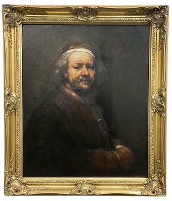 Lot 271 - ALBERTINI; a modern oil on canvas, after...