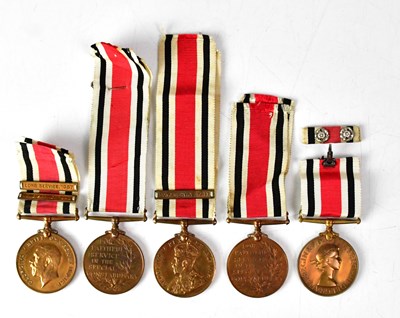 Lot 553 - Five Special Constabulary medals for faithful...