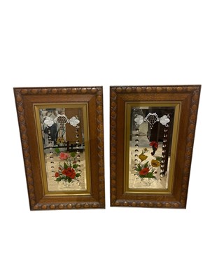 Lot 311 - A pair of early 20th century oak framed...