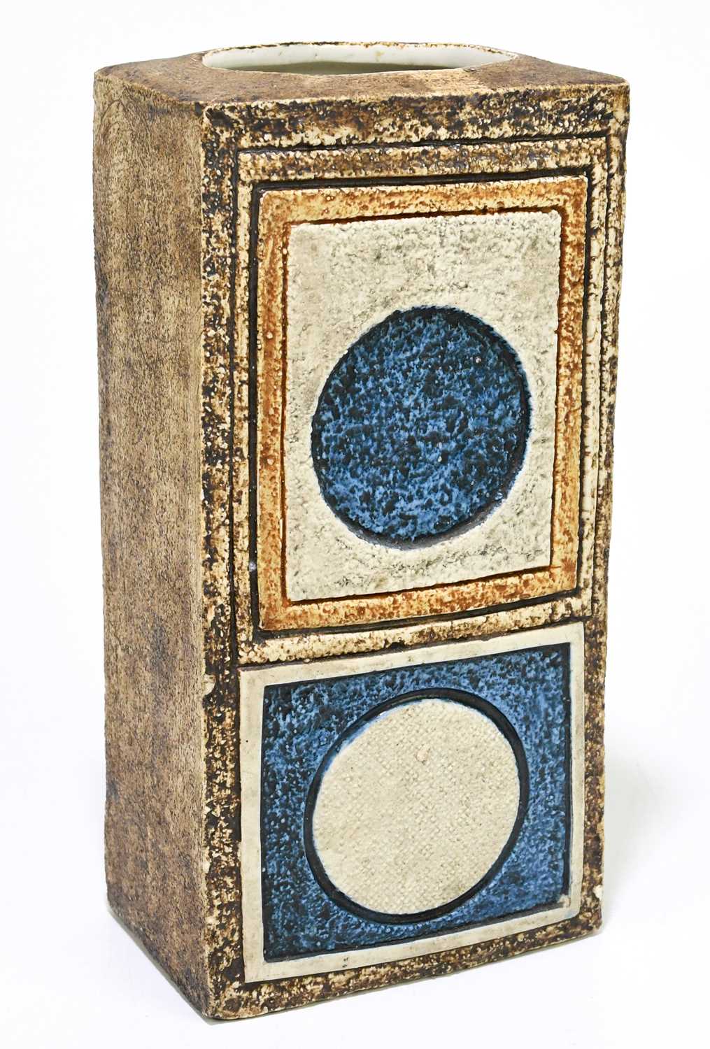 Lot 320 - LOUISE JINKS FOR TROIKA POTTERY; a brick vase,...