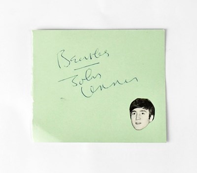 Lot 1151 - JOHN LENNON; a page from an autograph album...