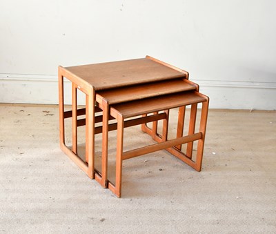 Lot 20 - A nest of mid century Danish teak graduated...