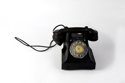 Lot 163 - A black Bakelite telephone, GPO No. 312L SWE...