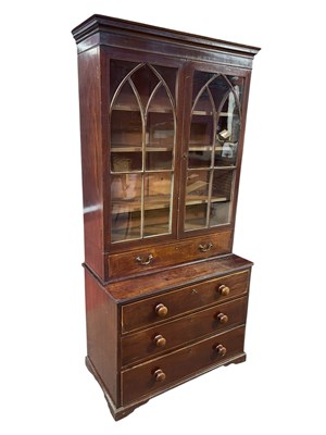 Lot 201 - A 19th century mahogany bookcase/display...