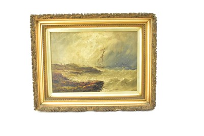 Lot 688 - A 19th century oil on canvas seascape...