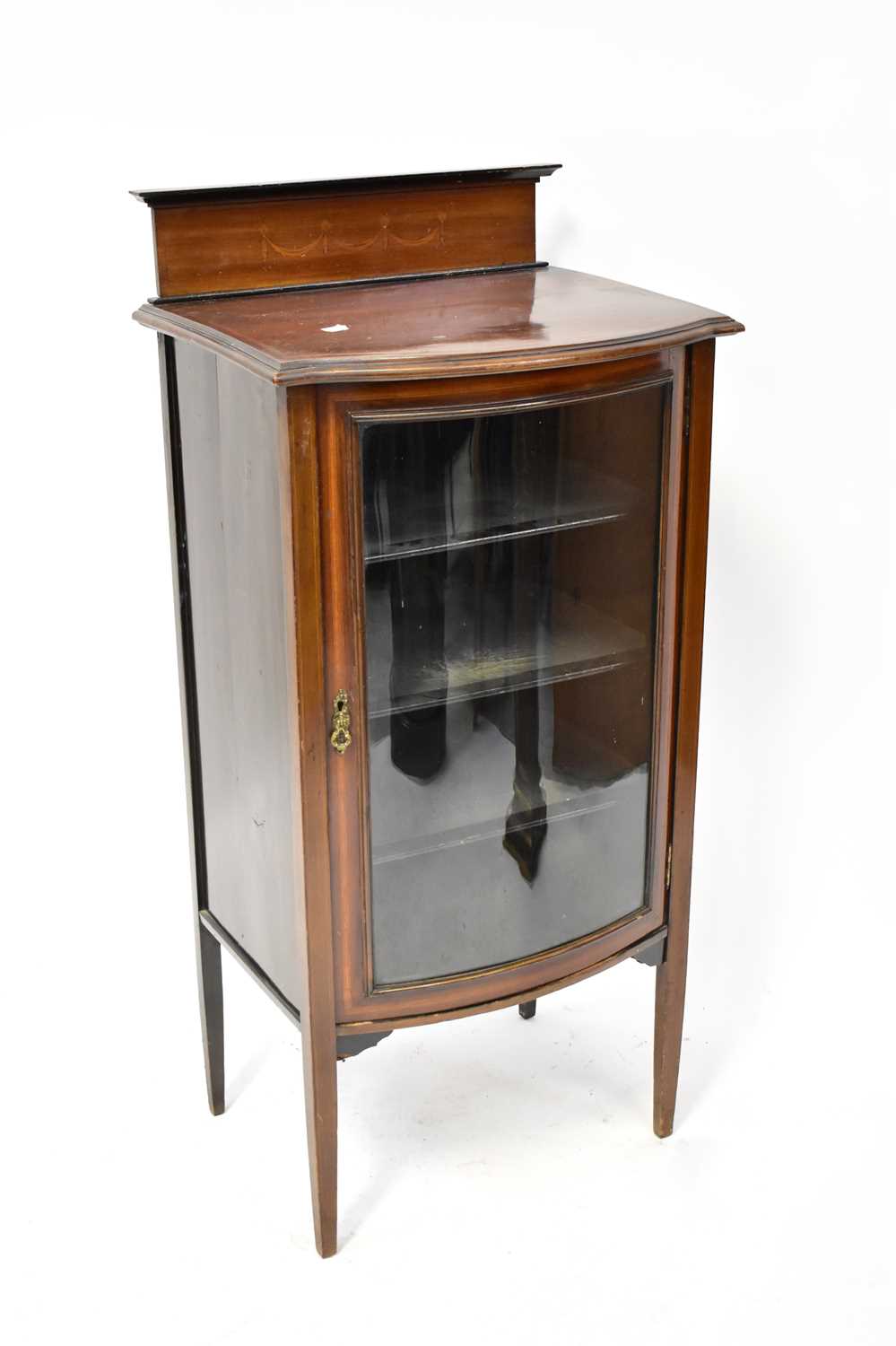 Lot 7 - An Edwardian inlaid mahogany glazed...