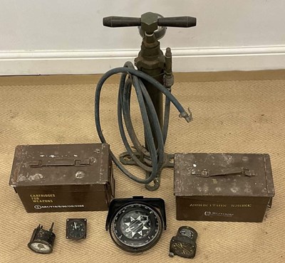 Lot 66 - A small collection of military equipment,...