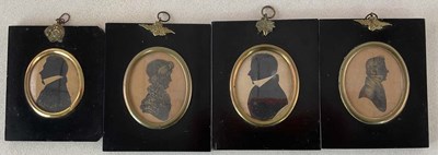 Lot 8 - A set of four early 19th century silhouette...