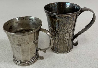 Lot 479 - An early 19th century white metal mug of...