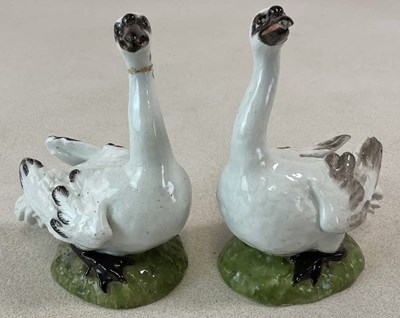 Lot 225 - MEISSEN; a pair of 18th century figures of...