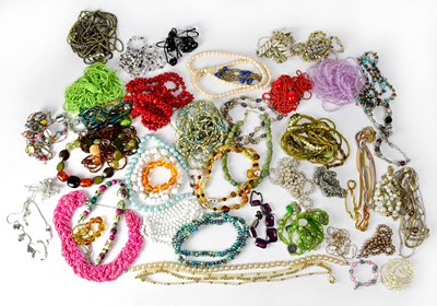 Lot 1118 - A quantity of costume jewellery, mainly beaded...