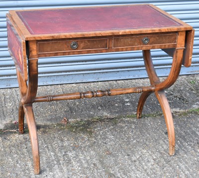 Lot 12A - A reproduction two drawer sofa table with...